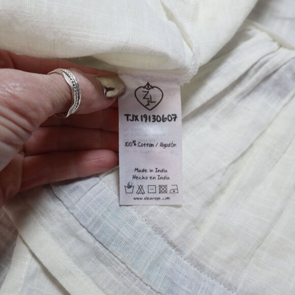 Z&L Maxi Dress Womens S Ivory Granola Girl Boho Bohemian Hippie Festival Resort - Picture 12 of 16